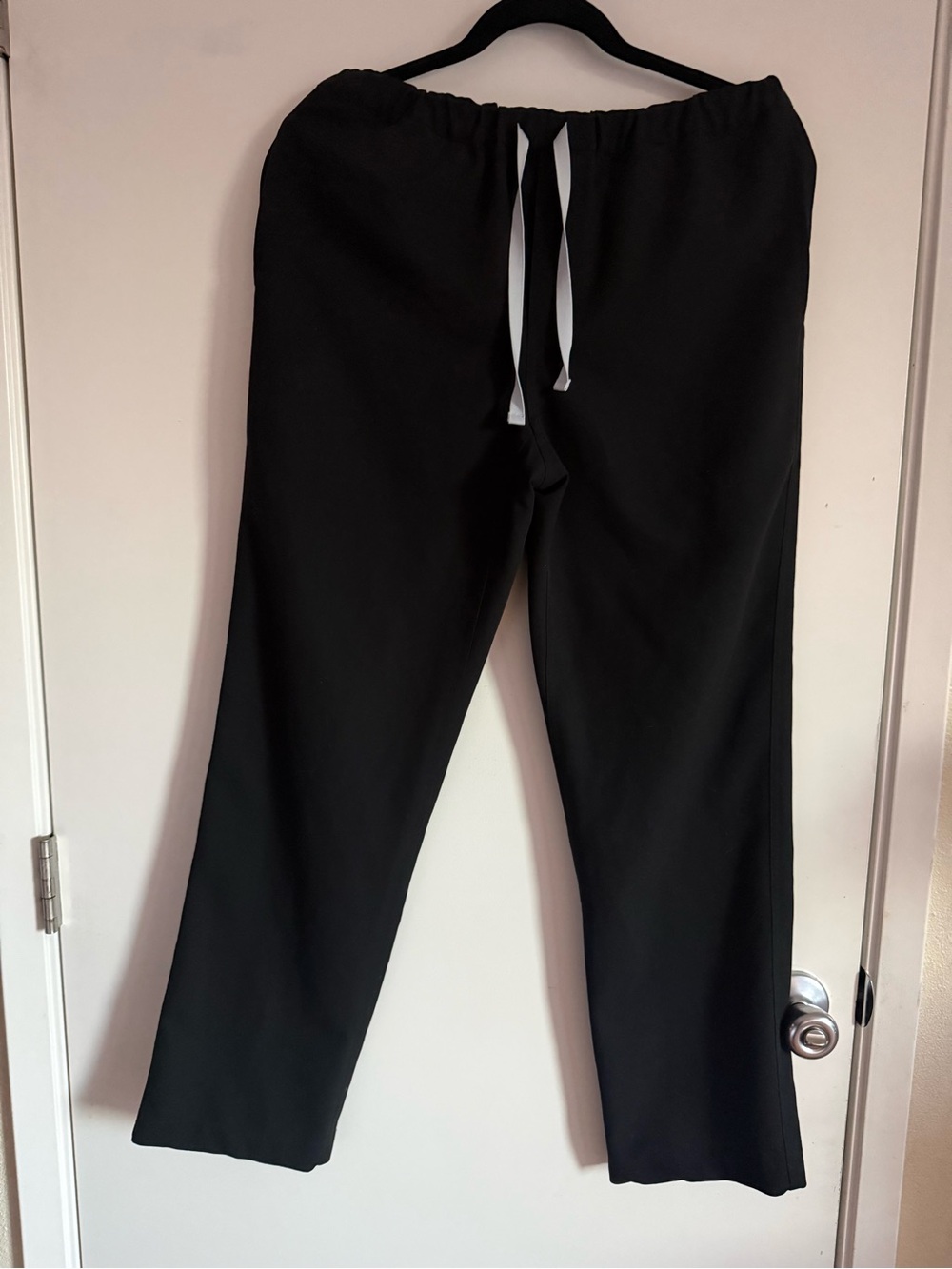 Figs Men's Black straight leg with White Drawstring